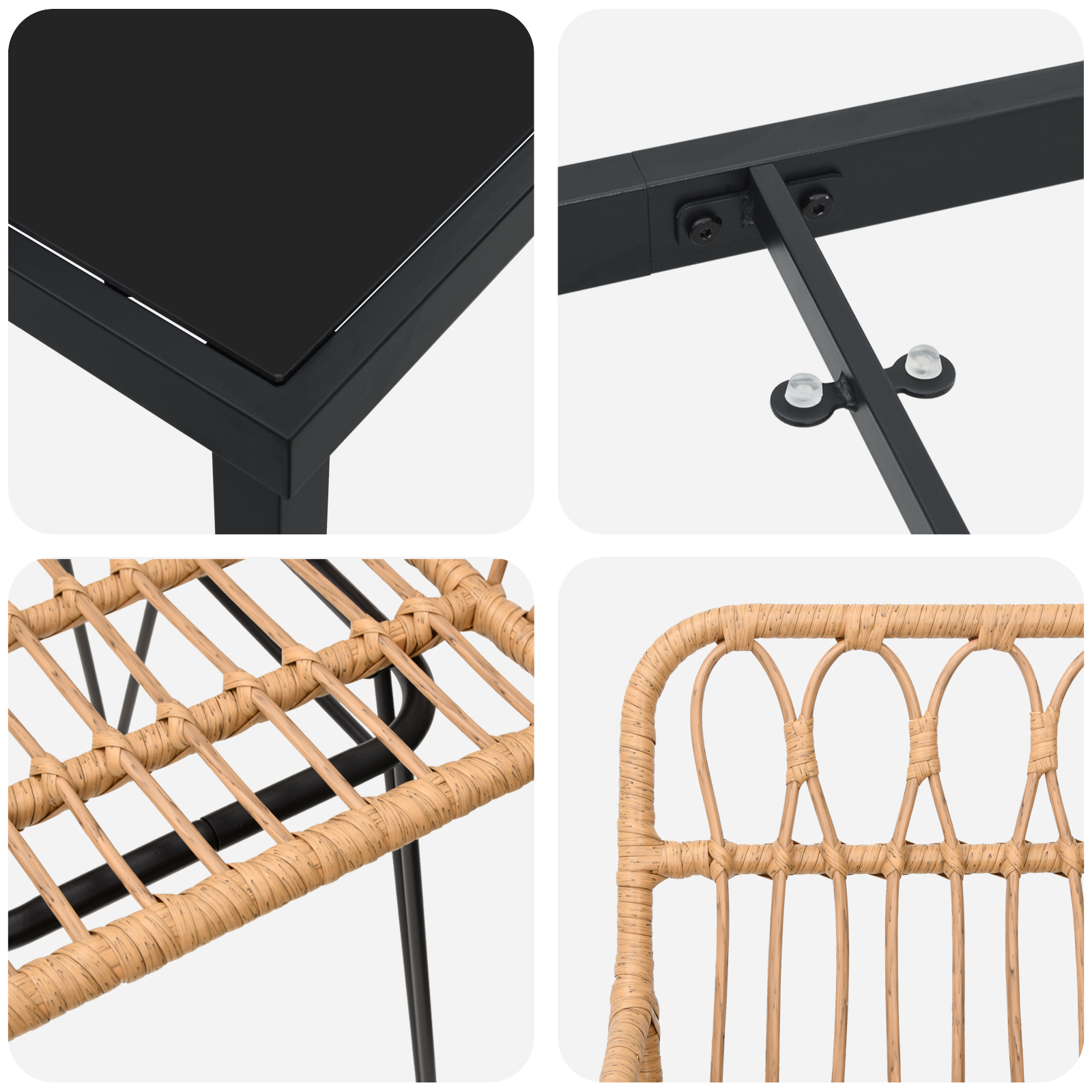 комплект градински трапезарни столове (7 части) - Image 9