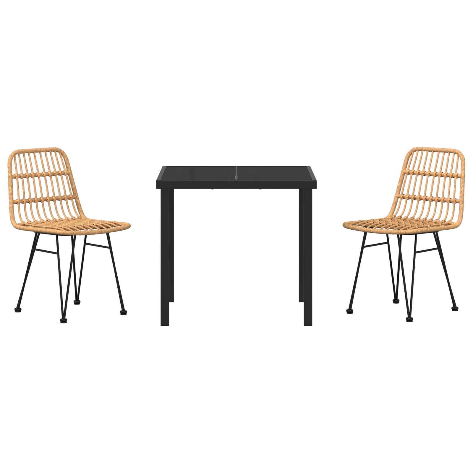 Комплект градински мебели  3 части кафяв поли ратан - Image 7