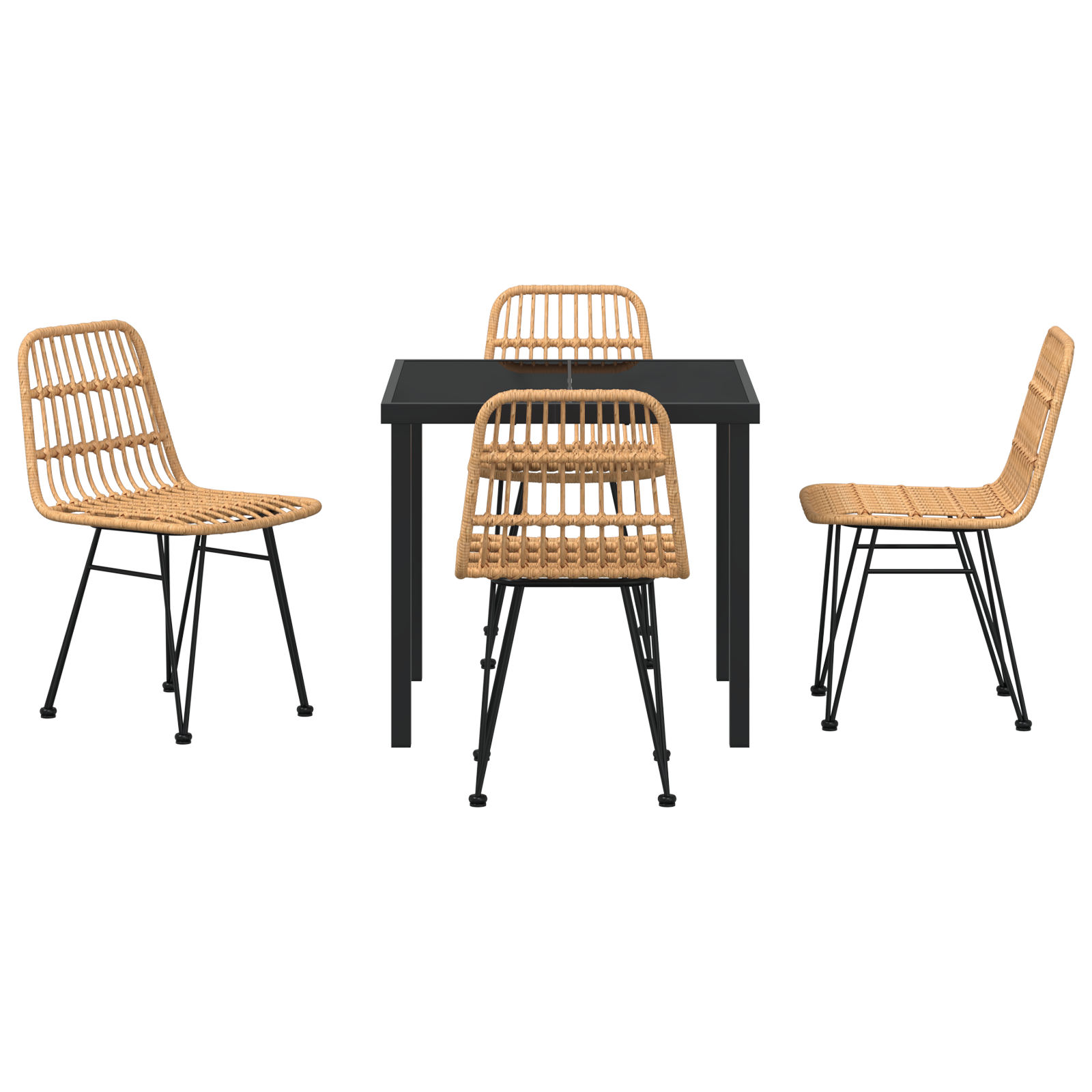 Комплект градински мебели  5 части кафяви - Image 7