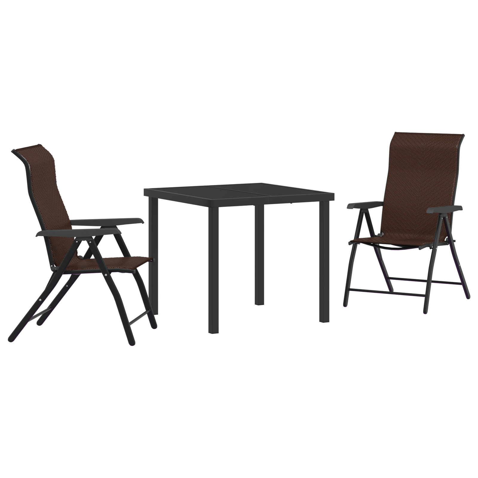 Thumbnail - vidaXL 3-teiliges Garten-Esszimmer-Set in Braun aus Poly Rattan