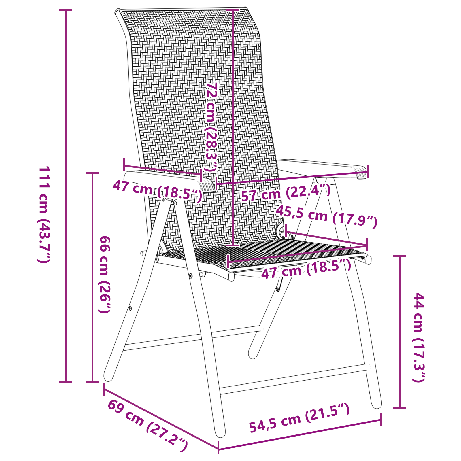 5-частен комплект градински мебели Сиво от полиратан - Image 10