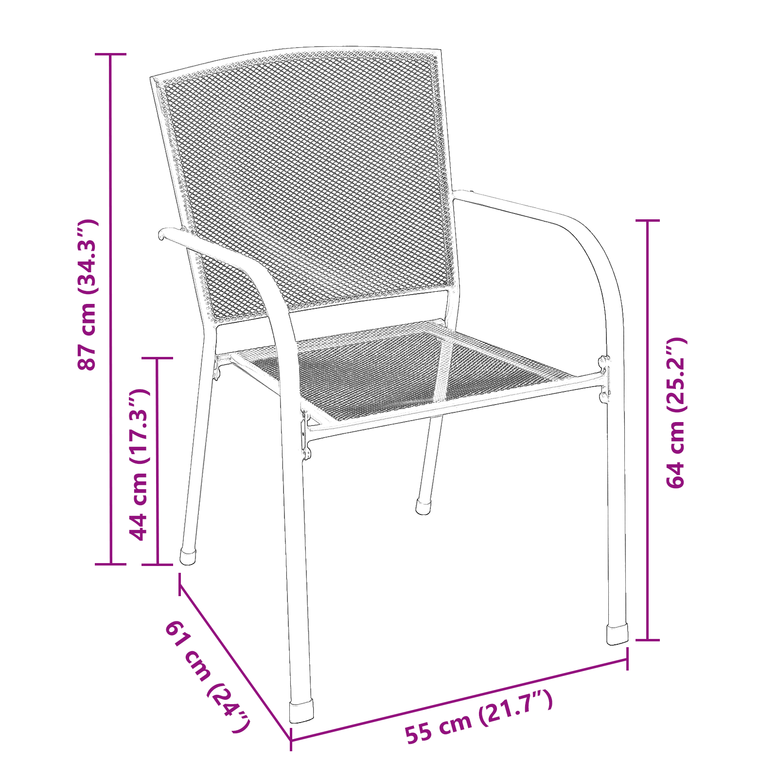 Комплект градинска маса  три части антрацит - Image 10