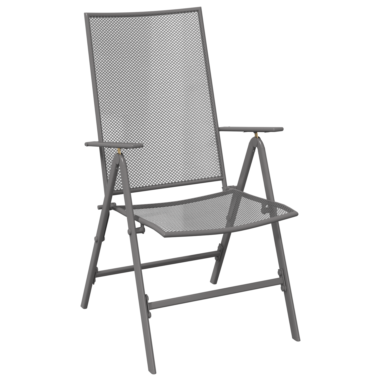 Комплект трапезарни столове  от 3 части, антрацитова стомана - Image 6