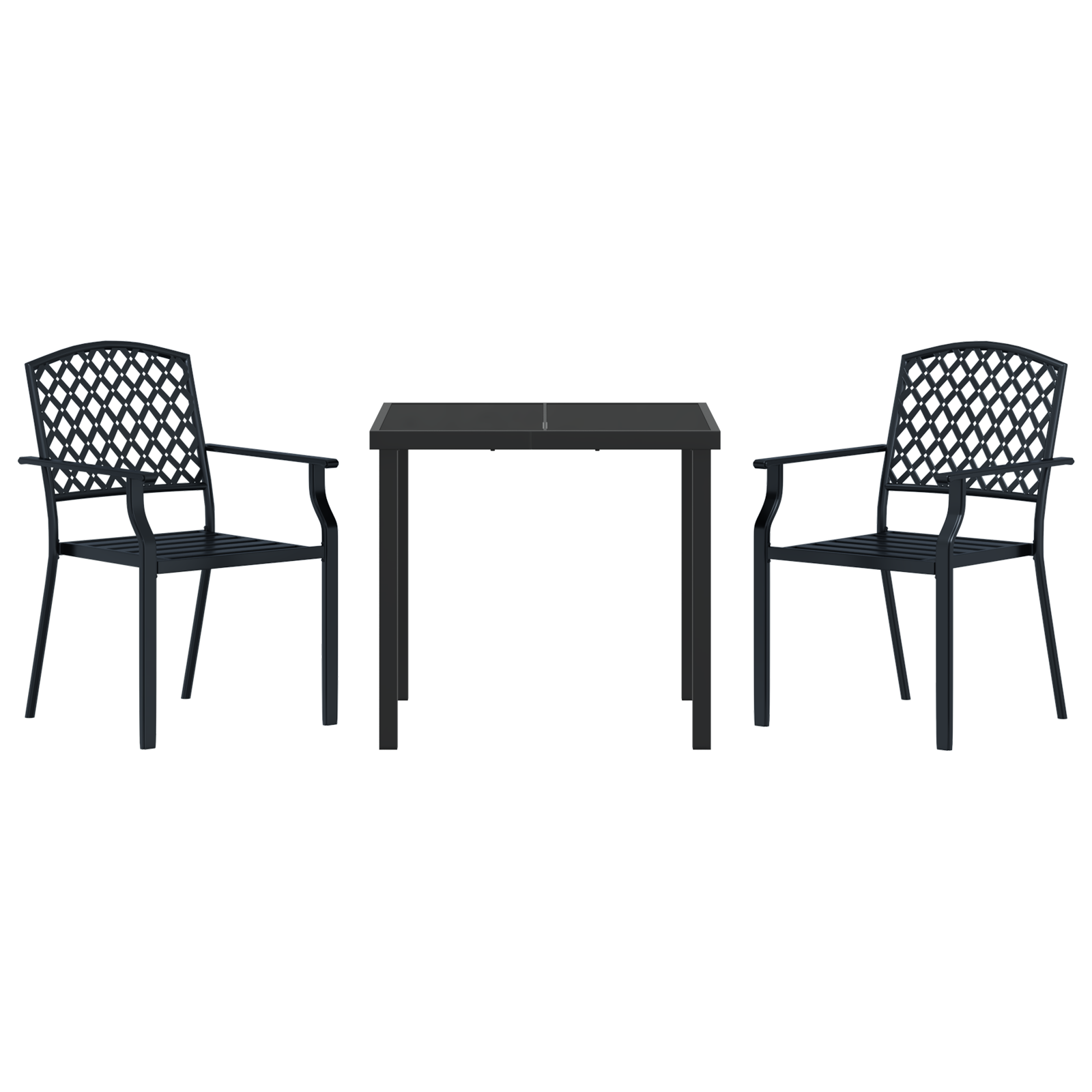 3 Частен Комплект за Хранене в Градината от Антрацитна Стомана - Image 7