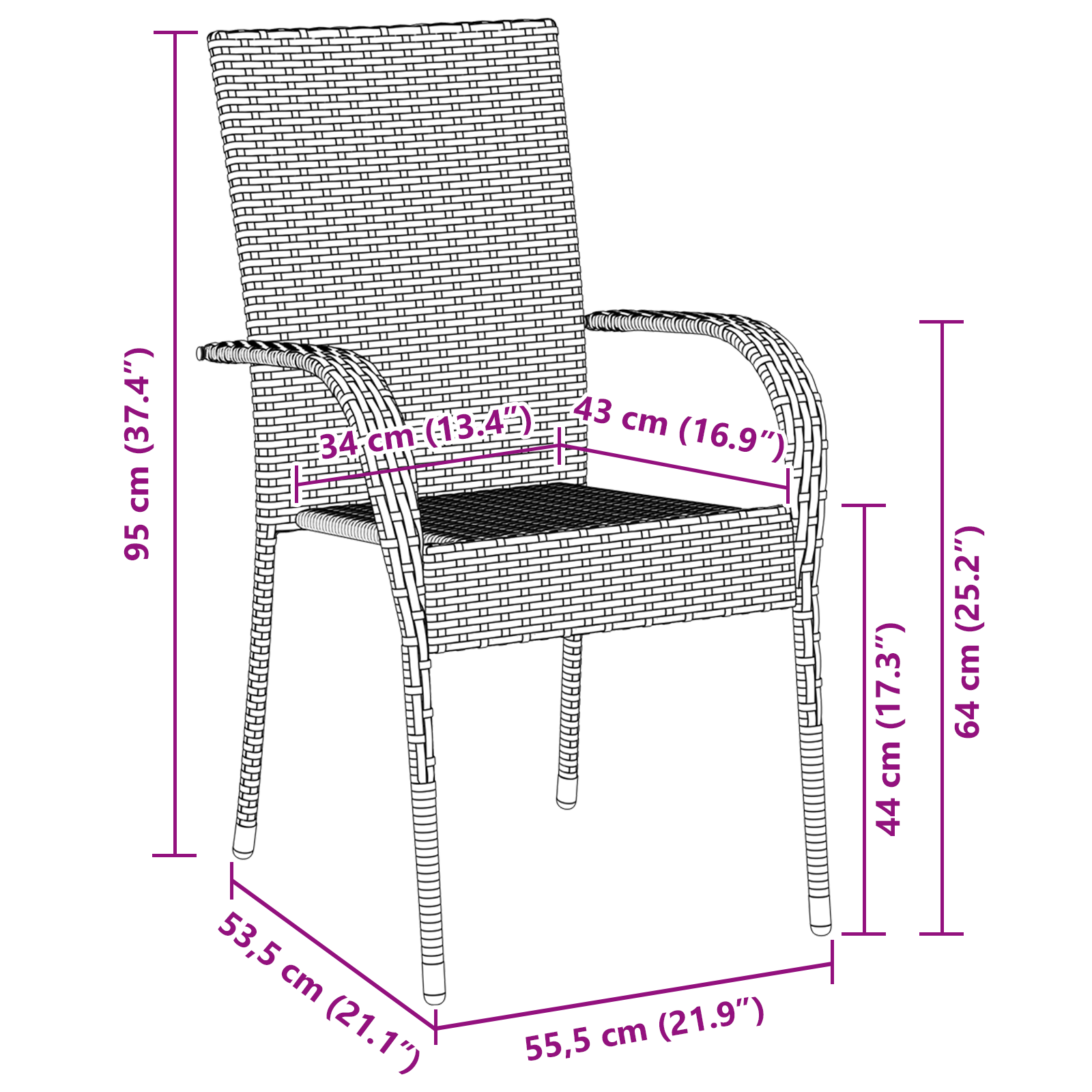 5-частов комплект за градинско хранене с сив полиратан - Image 10