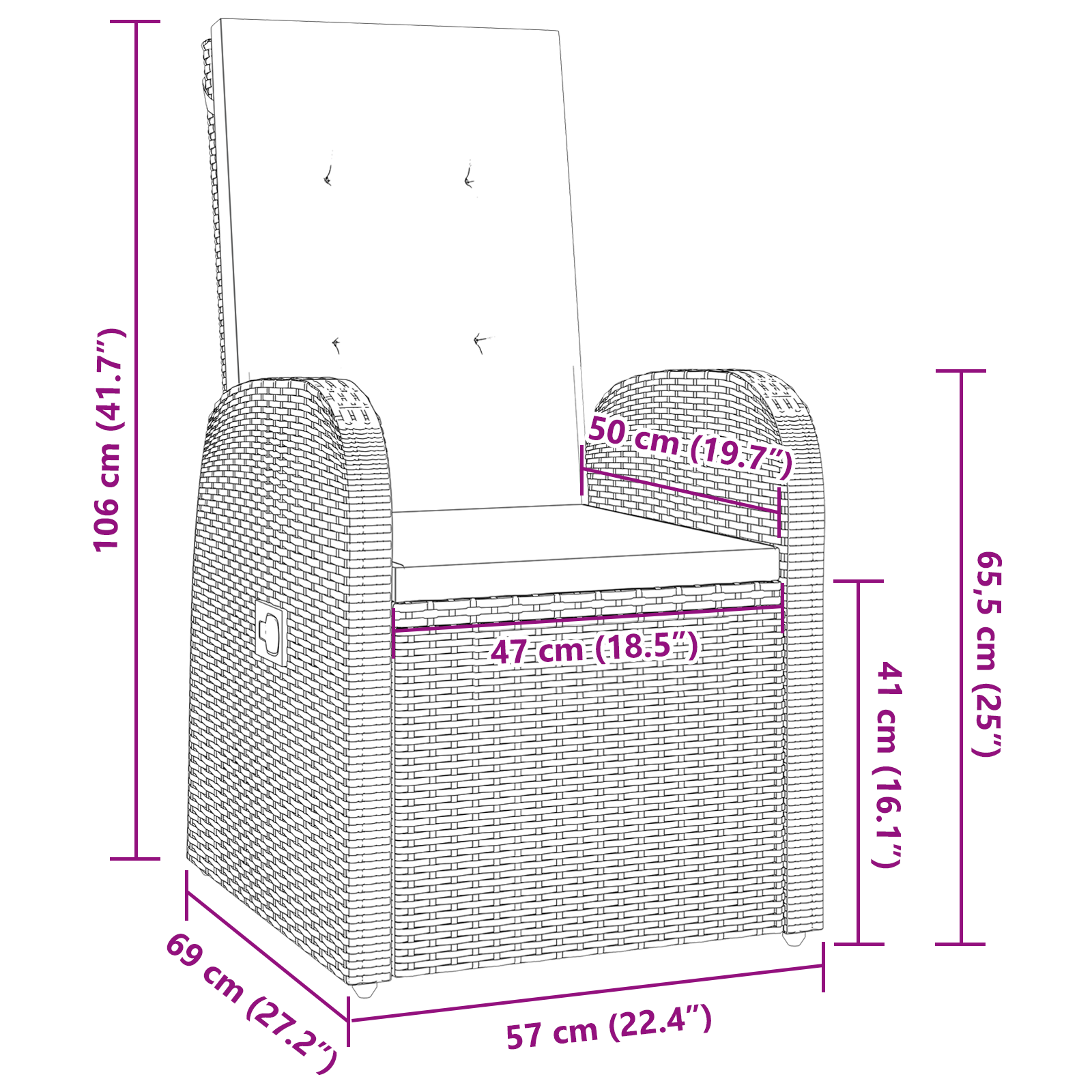 7 Часова Градинска Трапезарийна Комплект с Възглавници Сиво Полирата - Image 10