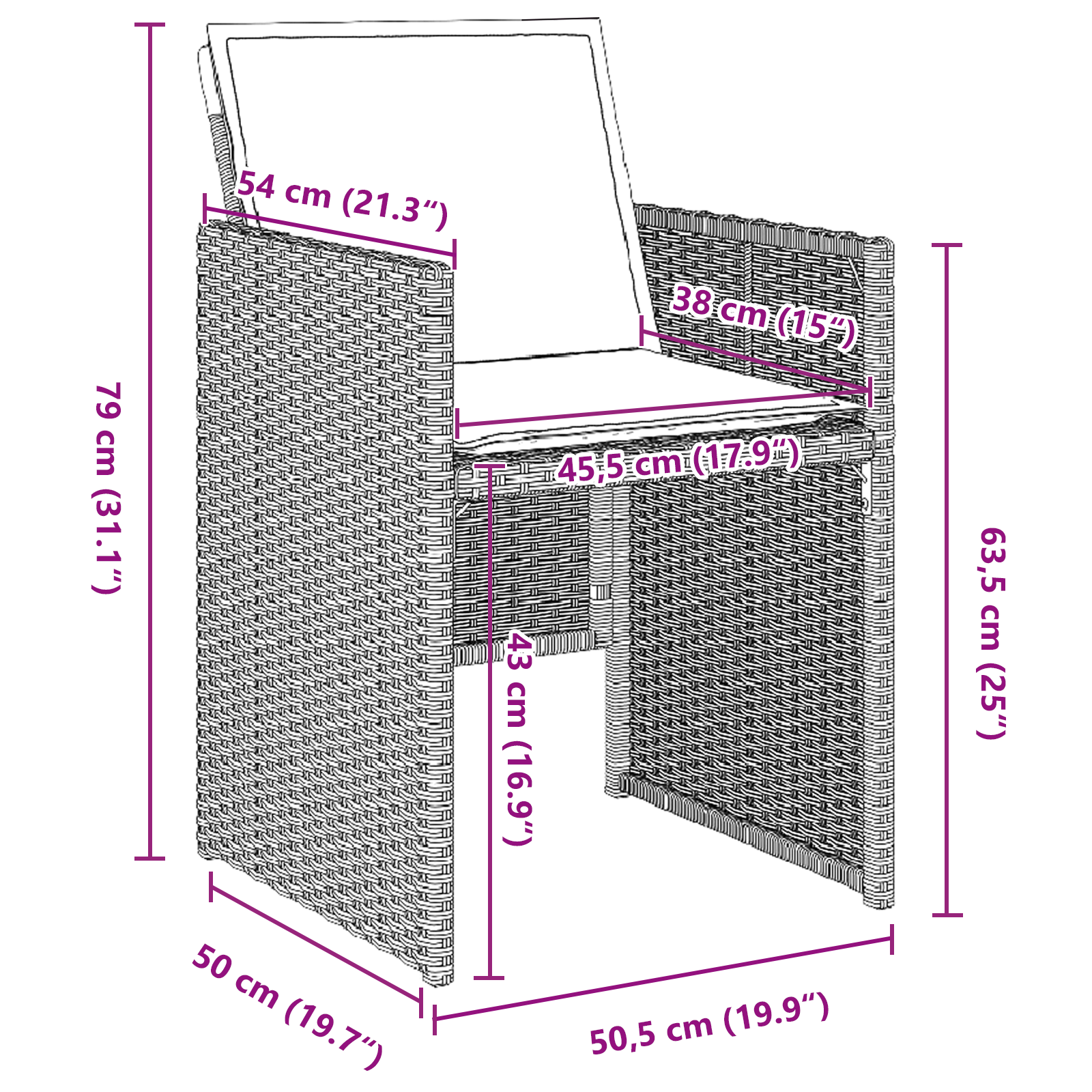 5 Piece Garden Dining Set with Cushions Light Grey Poly Rattan - Image 10
