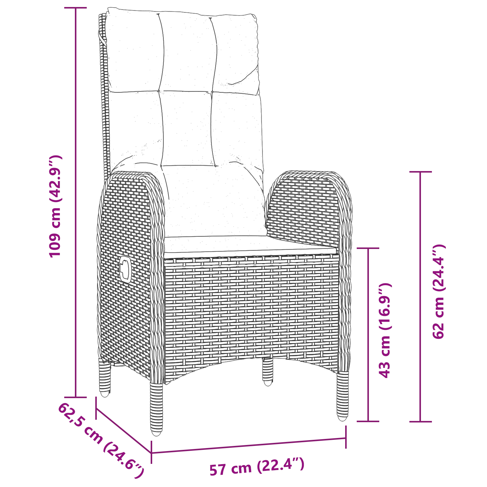 5 частен комплект за хранене градина сив полиратан - Image 10