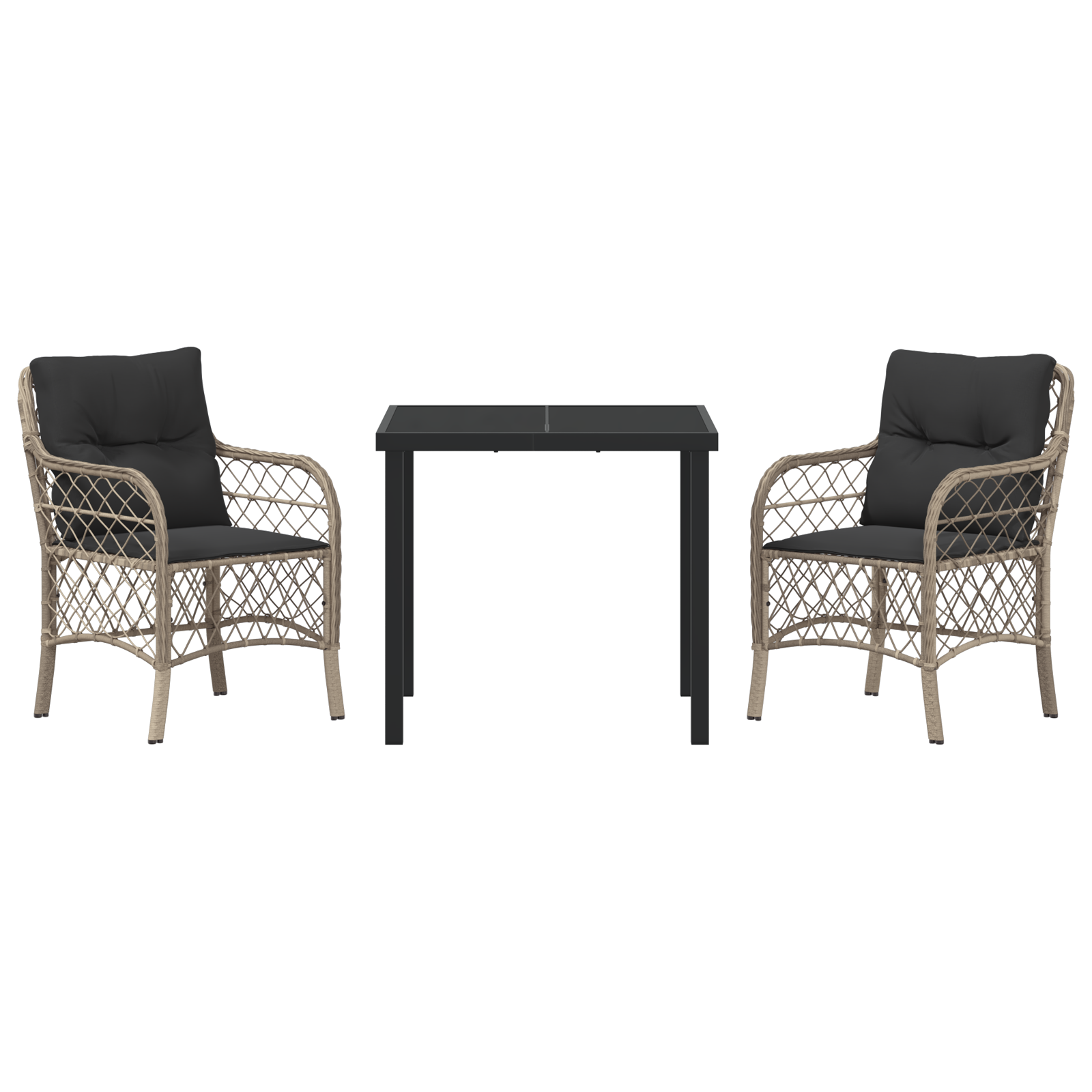 3 Часова Градинска Трапезария с Възглавници Светлосив Поли Ратан - Image 7