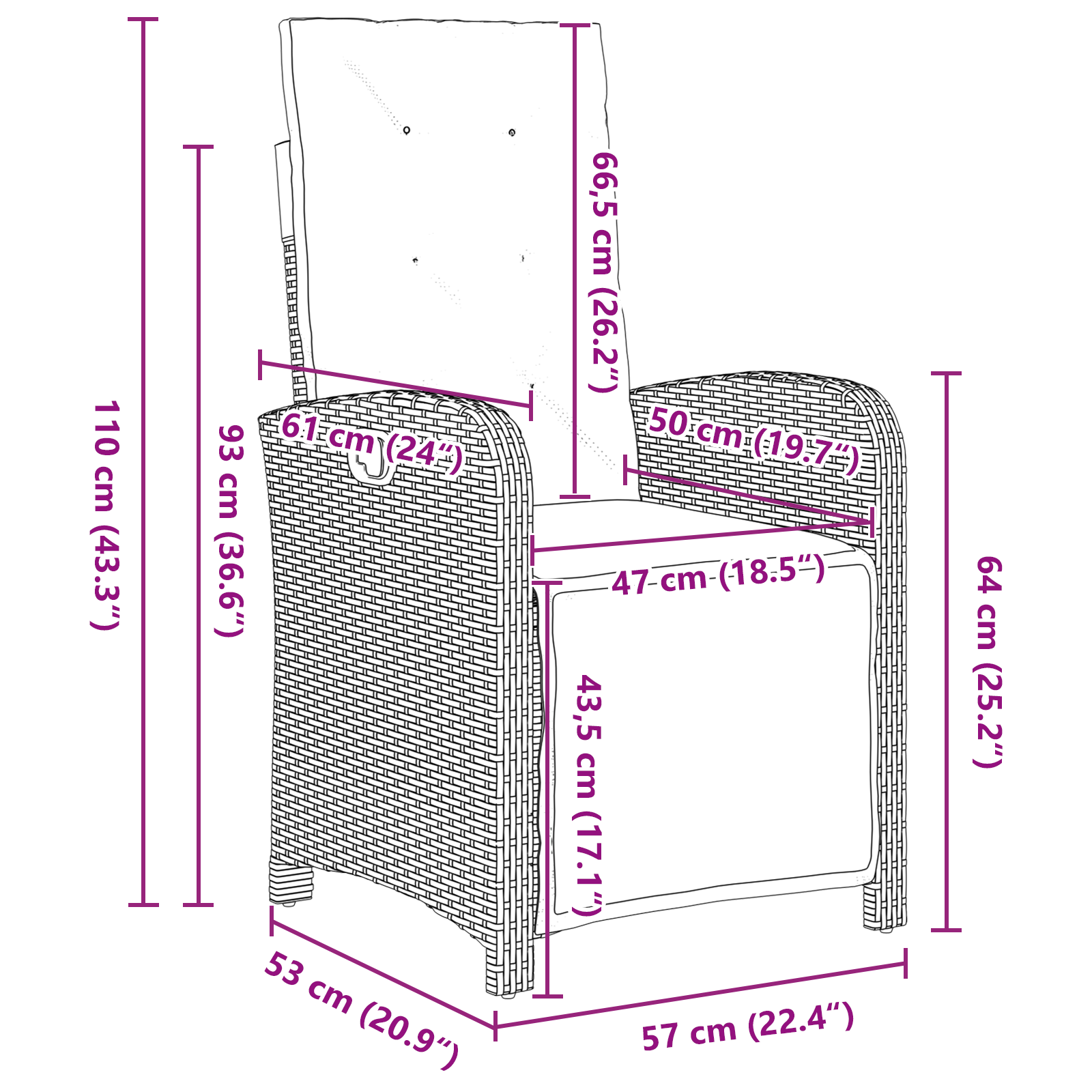 3 Piece Garden Dining Set Grey Poly Rattan - Image 10