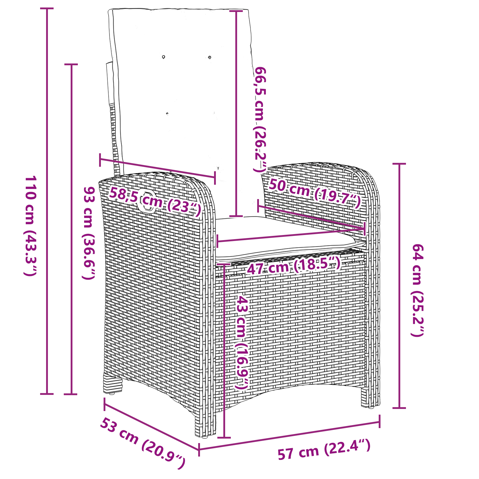 5 Piece Garden Dining Set Grey Poly Rattan - Image 10