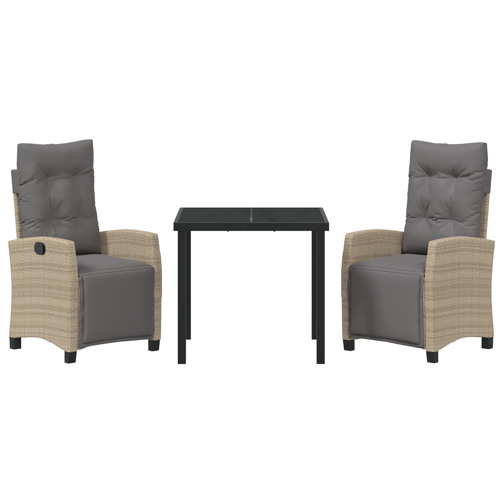 Комплект градинска трапезария бежов полиратан - Image 7