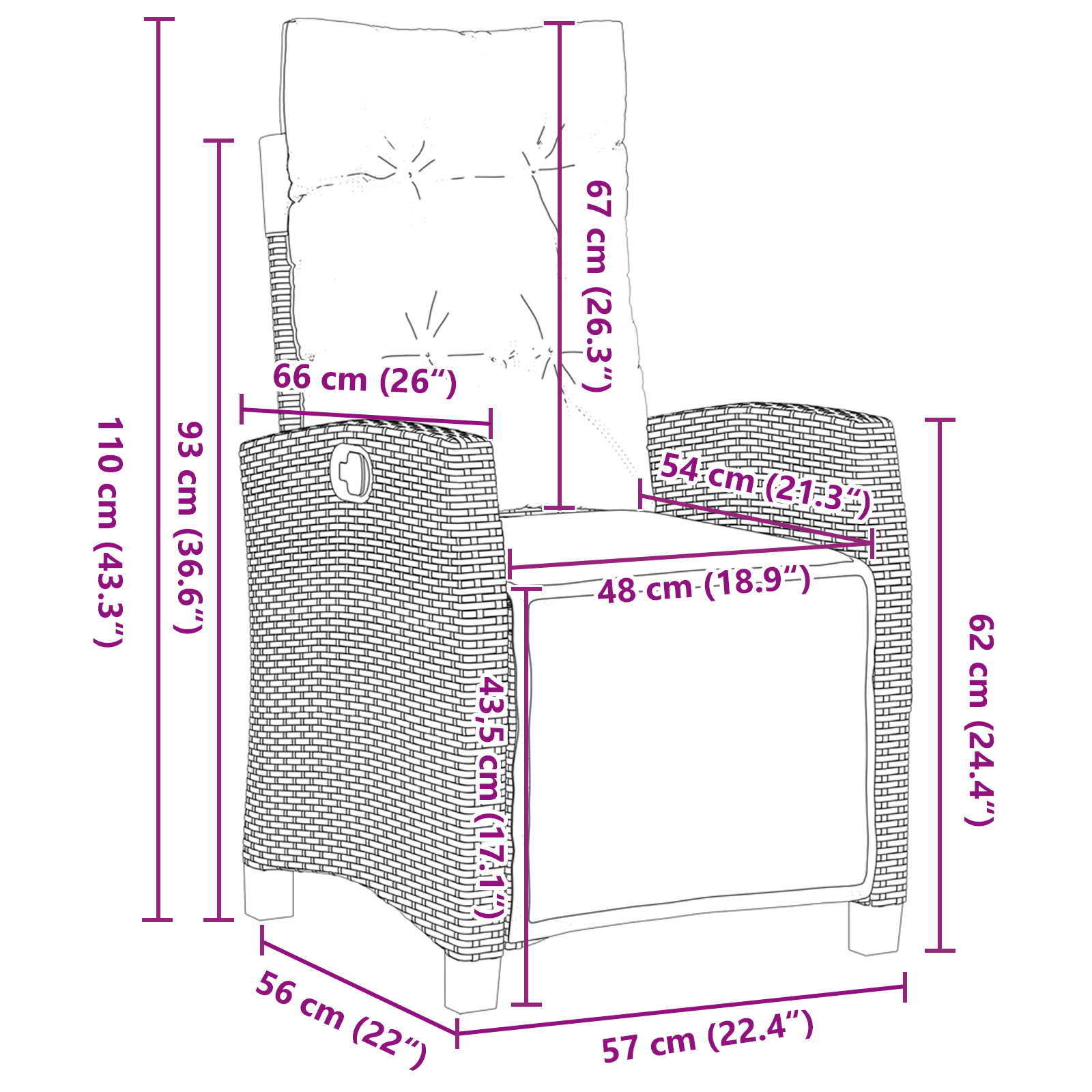 Комплект от 5 части за градинско хранене бежов полиратан - Image 10