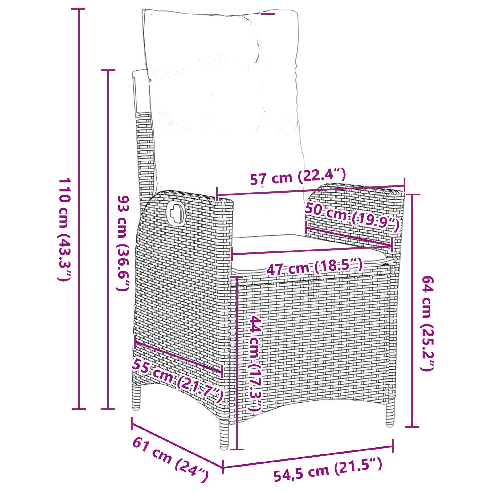 9 vnt. sodo valgomojo rinkinys su pagalvėmis, smėlio poliratanas - Image 10
