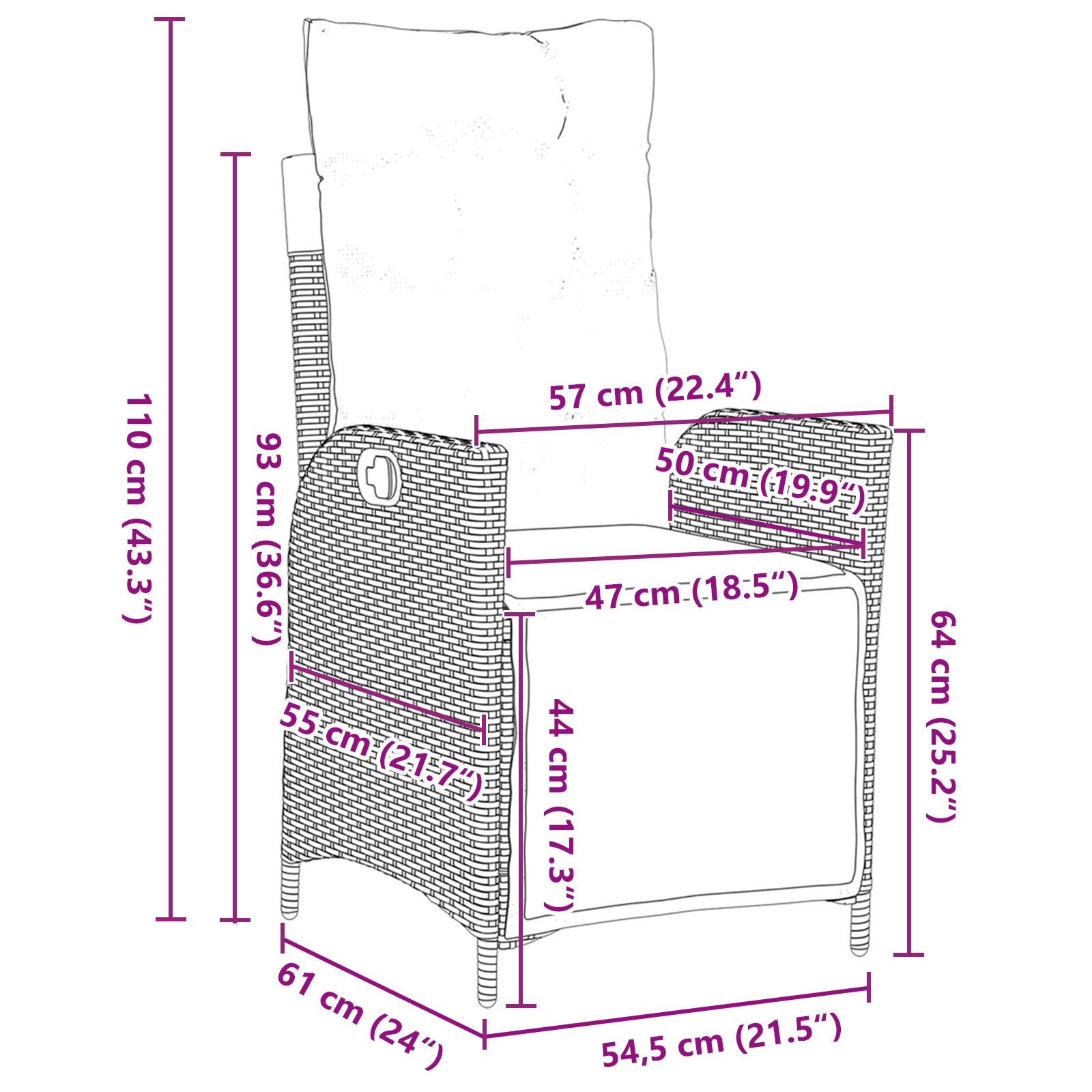 3-Частен Градински Обяден Комплект Бежов Poly Rattan - Image 10