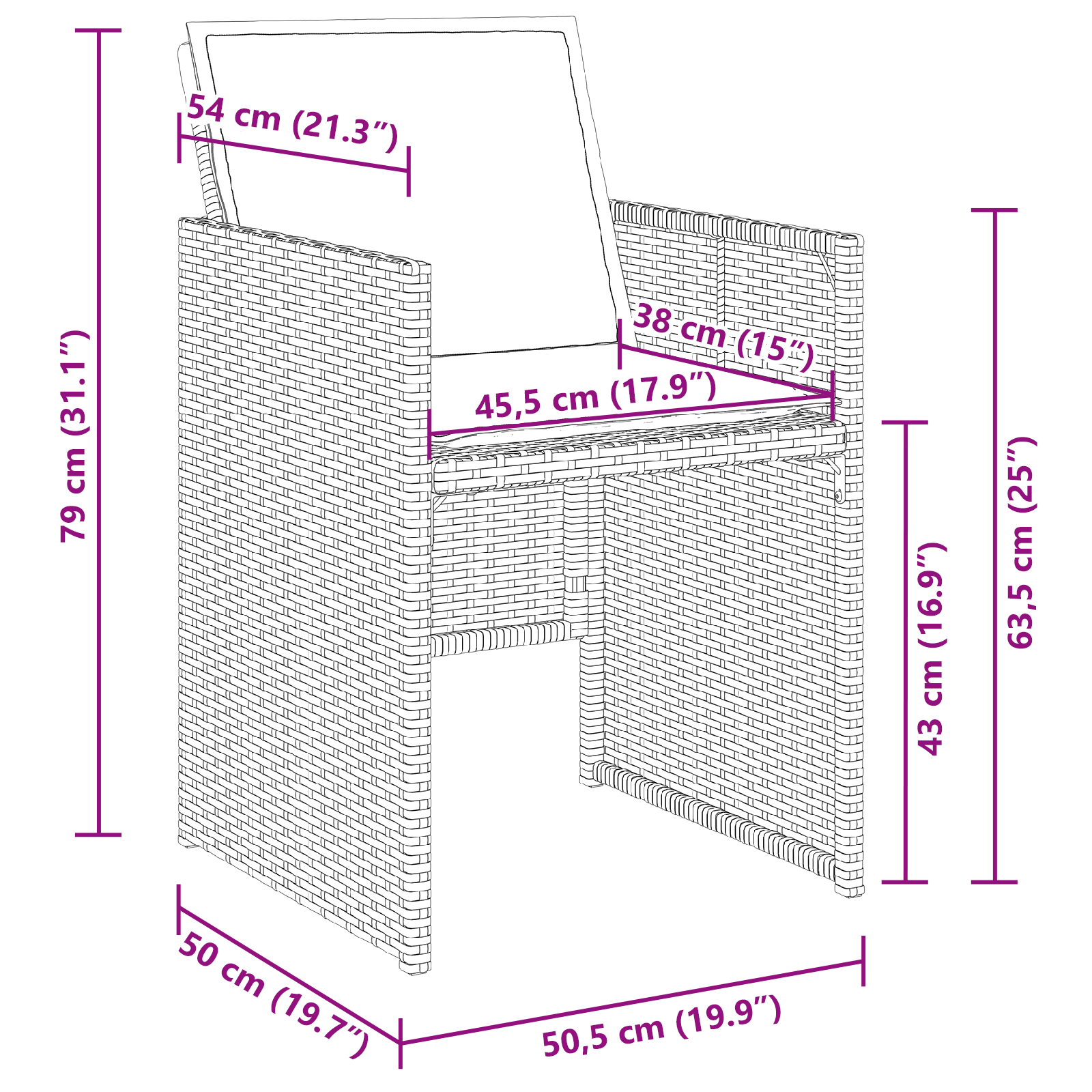 5 Piece Garden Dining Set with Cushions Grey Poly Rattan - Image 10
