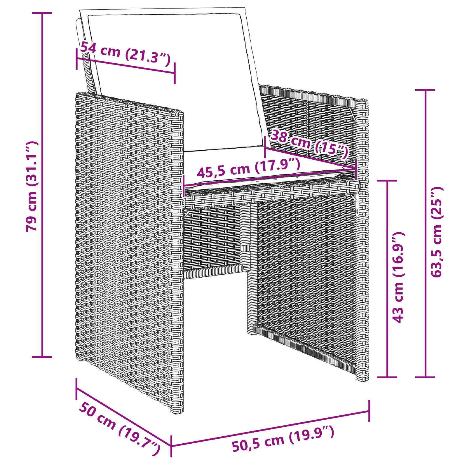 5 Piece Garden Dining Set with Cushions Light Grey Poly Rattan - Image 10