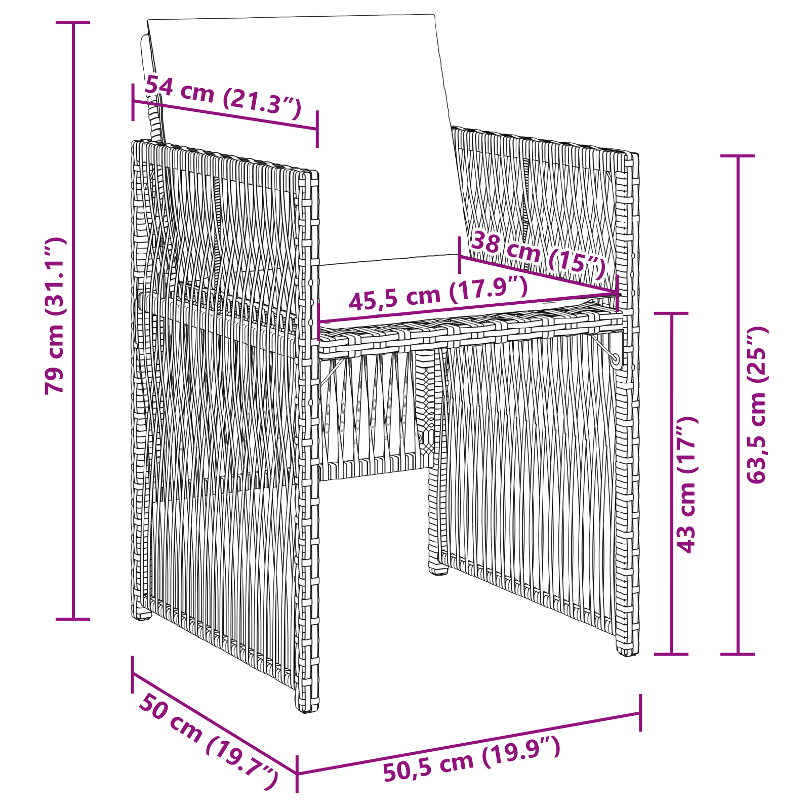 5 Piece Garden Dining Set with Cushions Grey Poly Rattan - Image 10
