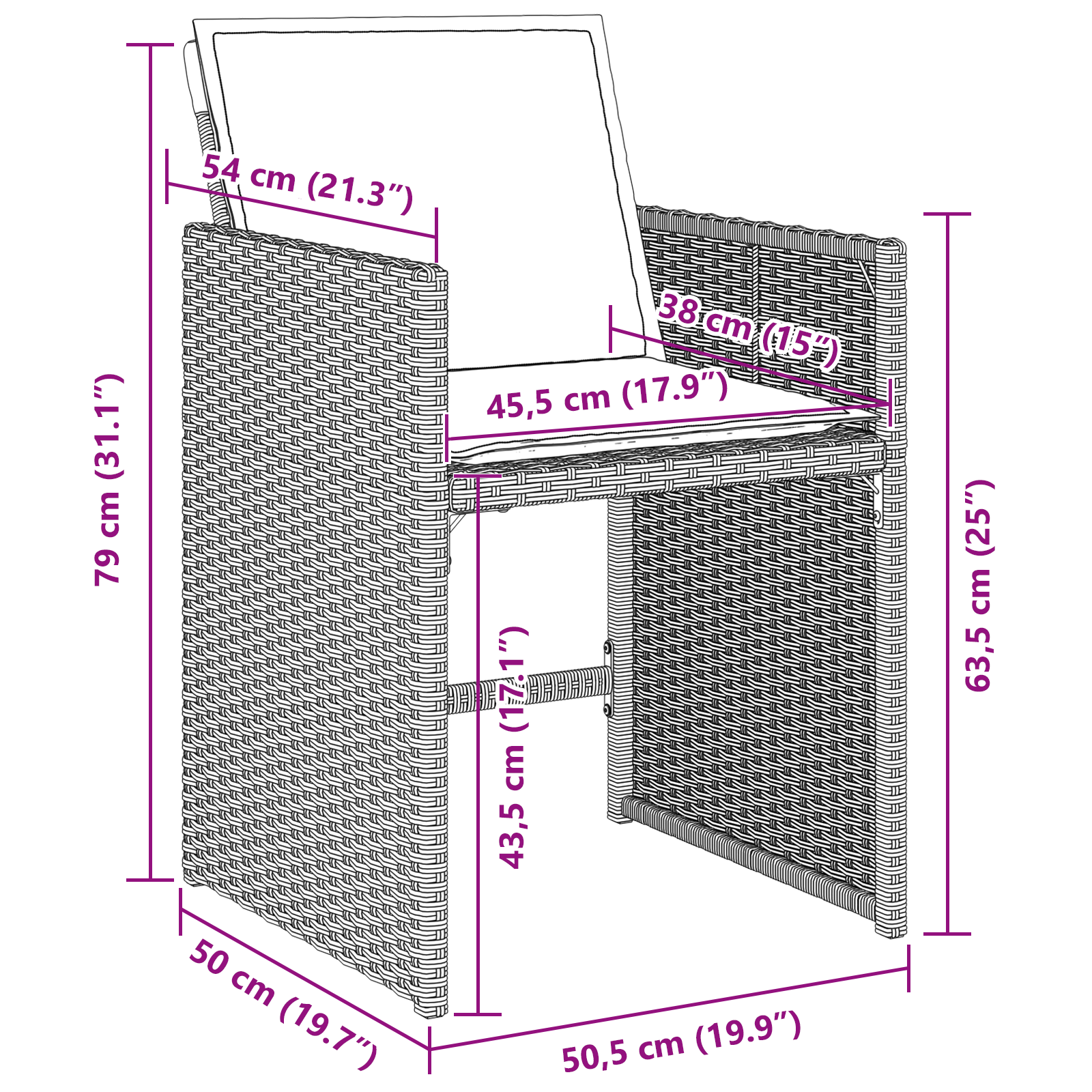 5 Piece Garden Dining Set with Cushions Light Grey Poly Rattan - Image 10