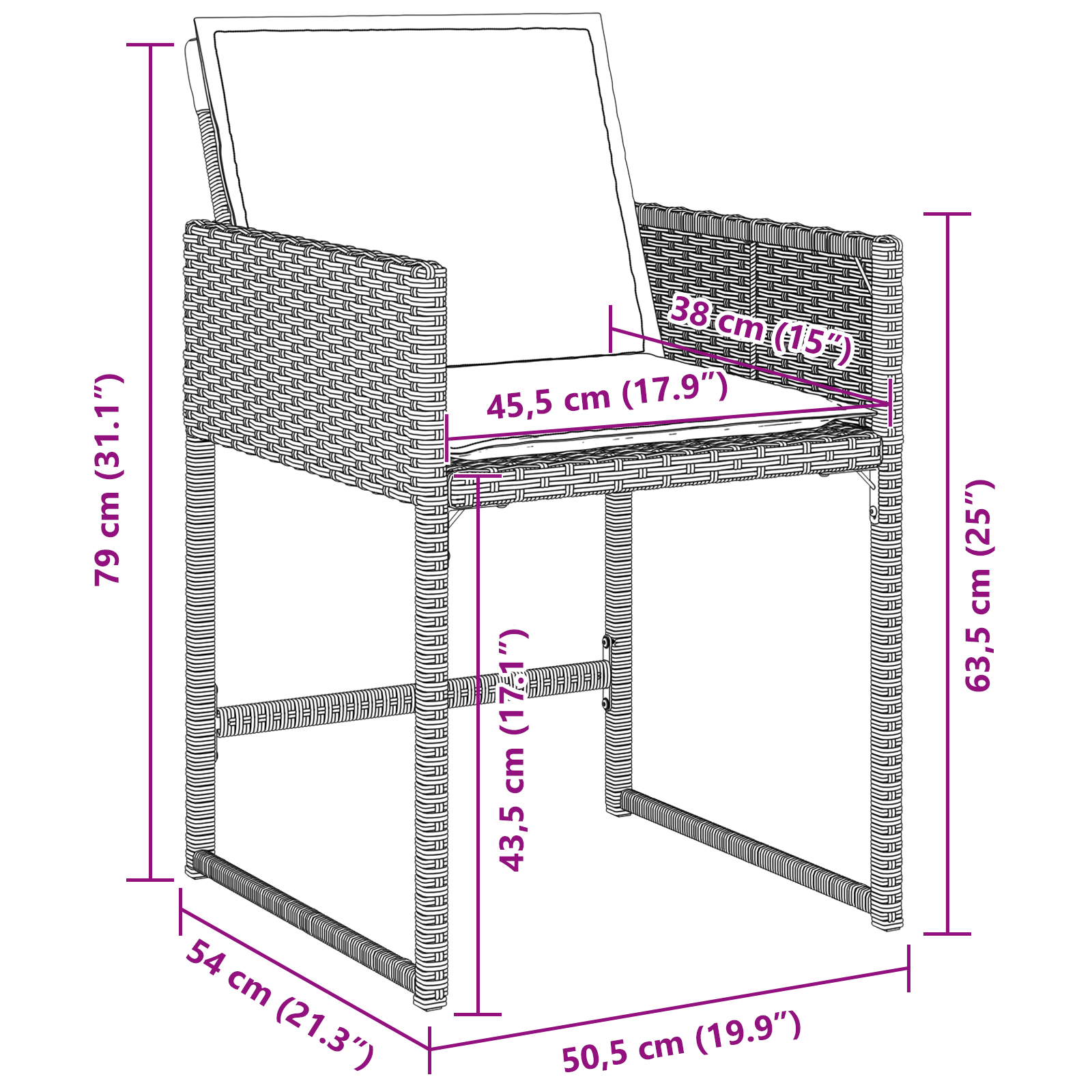 5 Piece Garden Dining Set with Cushions Light Grey Poly Rattan - Image 9