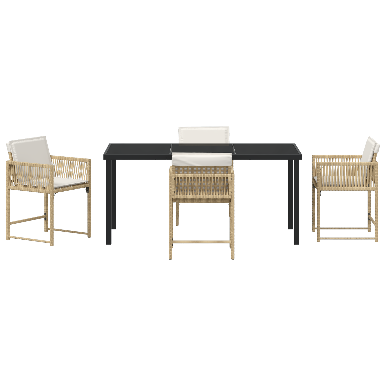 5 части комплект за хранене в градината с възглавници в бежов цвят - Image 7