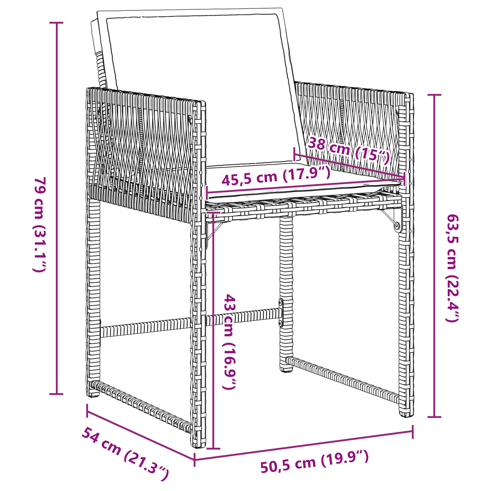 5 Piece Garden Dining Set with Cushions Beige Poly Rattan - Image 10
