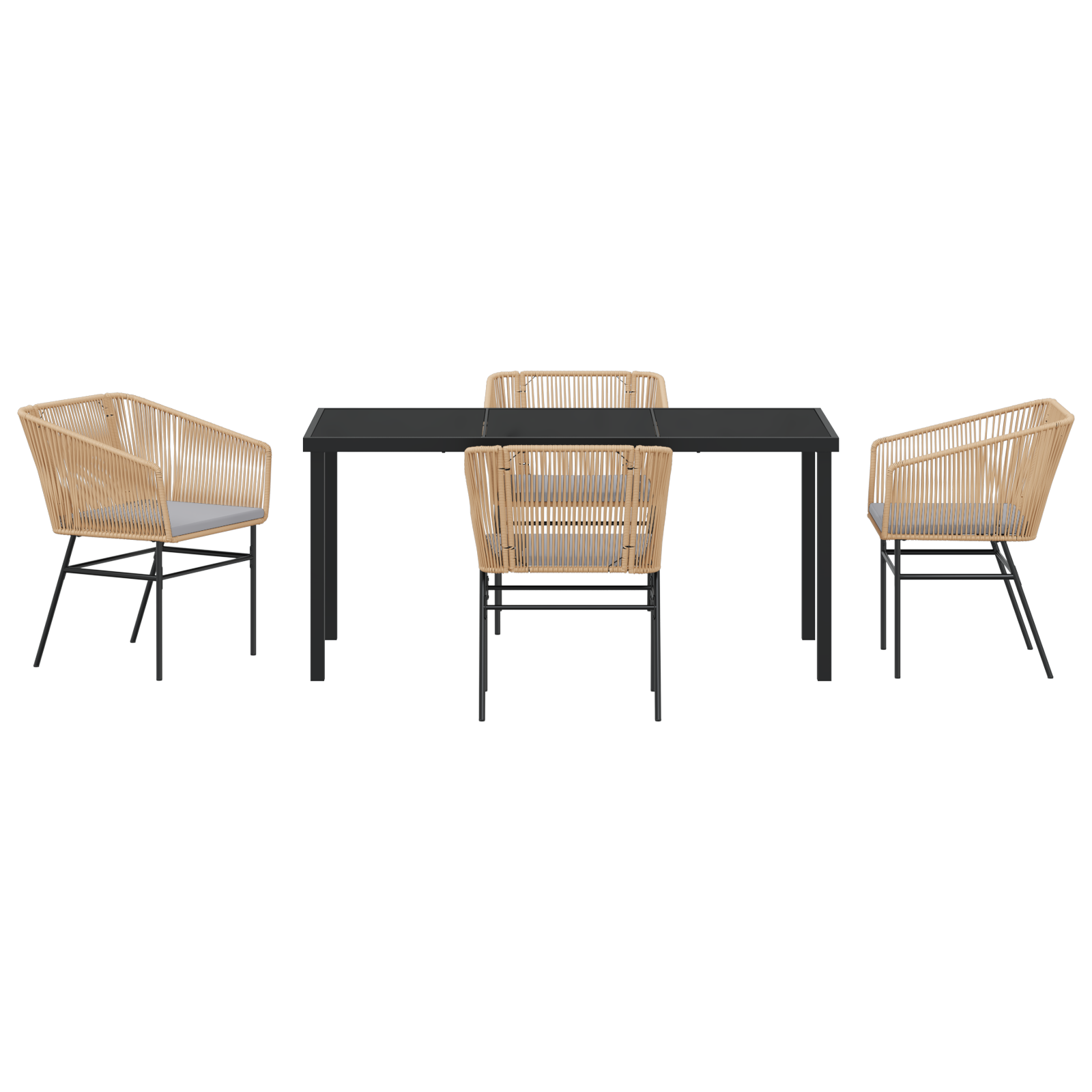 Комплект от 3 Кафяв Полиратан Стандартен UV-устойчиви материали - Image 7