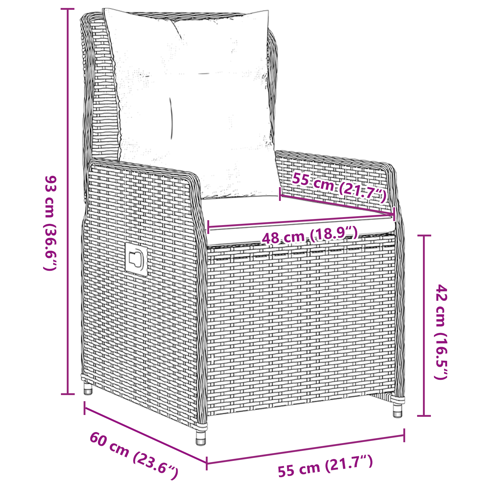 Conjunto de Jantar de Jardim de 7 Peças Bege Rattan Poliéster