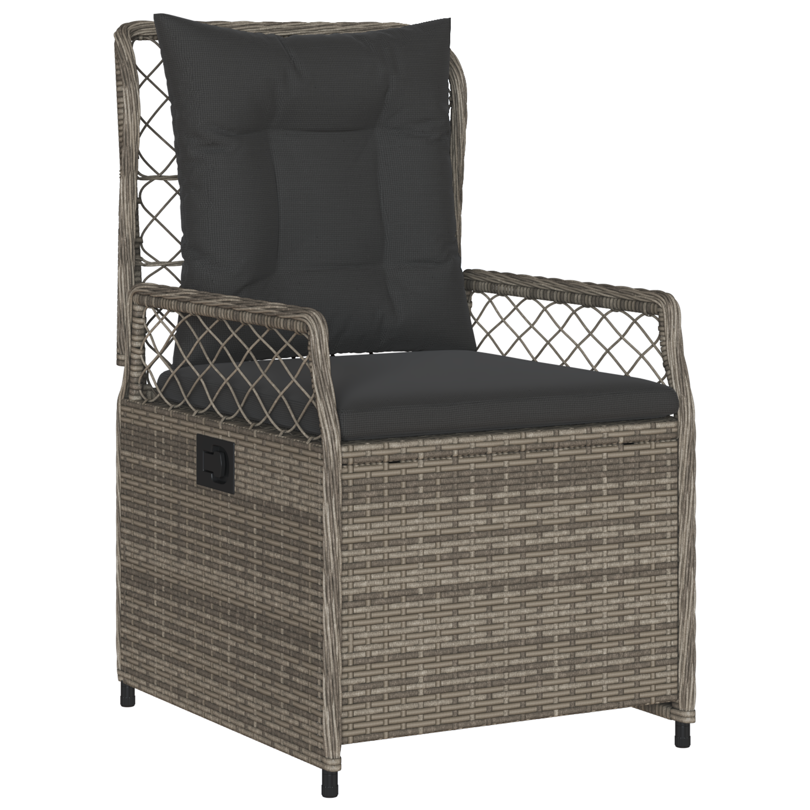 Conjunto de Jantar de Jardim 5 Peças Rattan Polímero Cinza