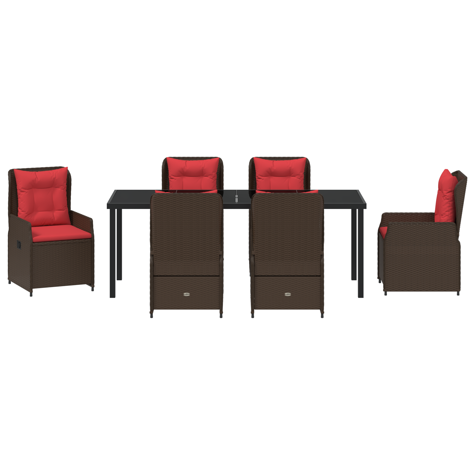 7 Часова Трапезария Комплект от кафяв полиратан - Image 7