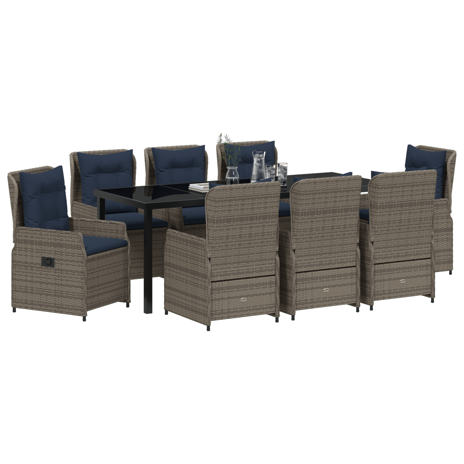 9 Часова Градинска Хранителна Комплектация Сив Поли Ратан - Image 3