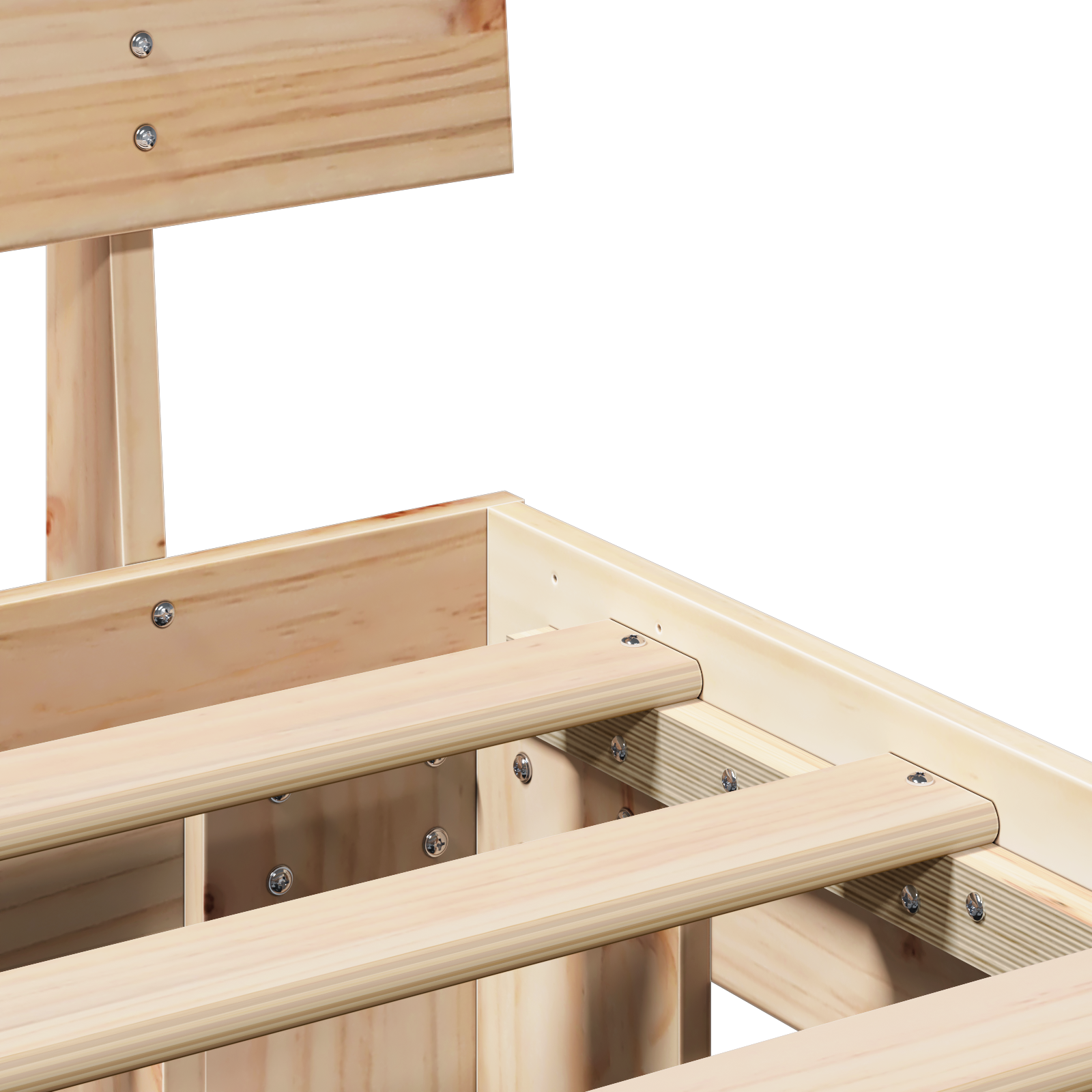 Bed Frame with Drawers 140x190 cm Solid Pine Wood - Image 11