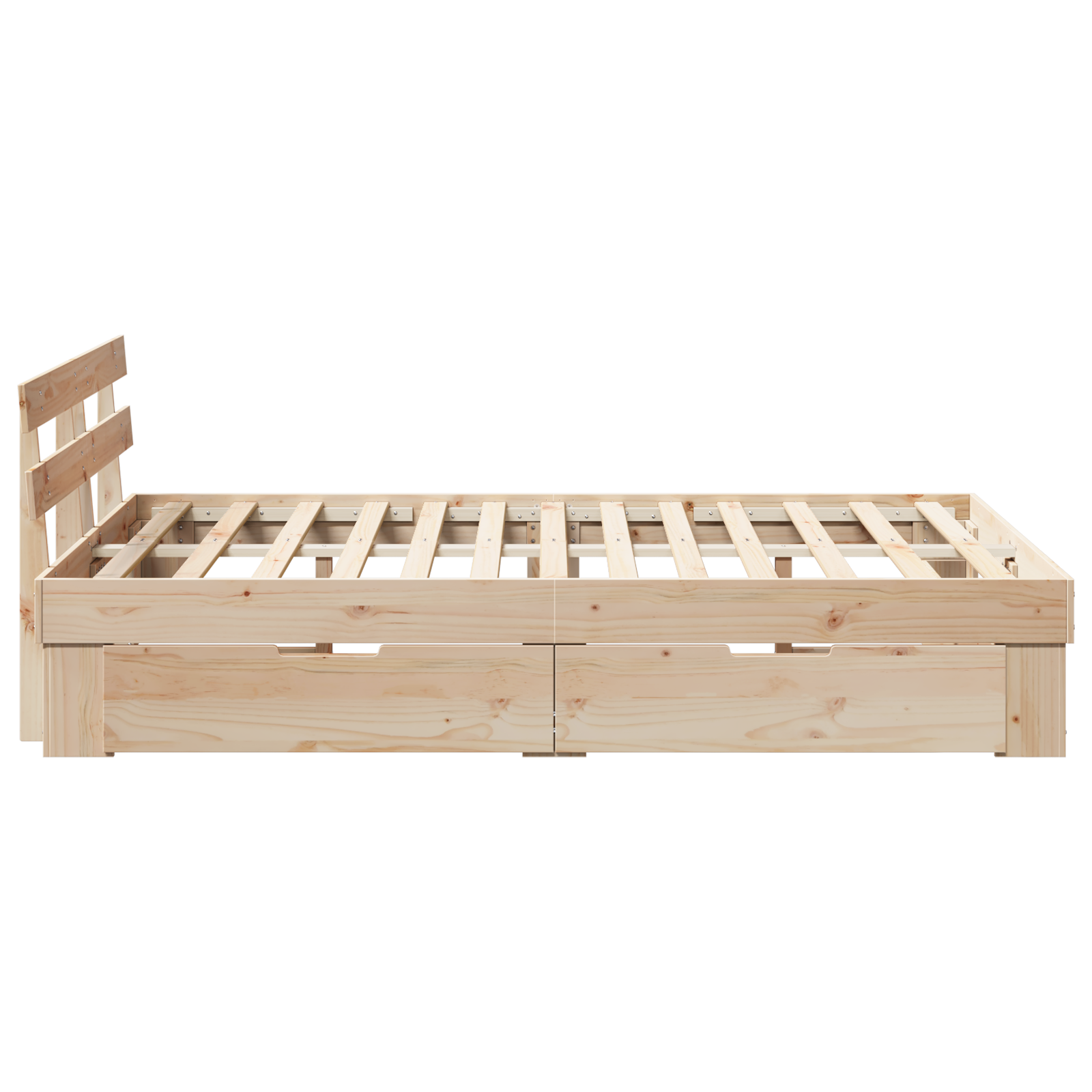 Bed Frame with Drawers 135x190 cm Solid Pine Wood - Image 9