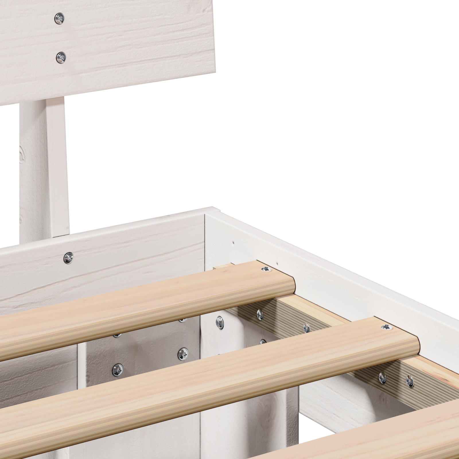 Bed Frame with Drawers White 135x190 cm Solid Pine Wood - Image 11