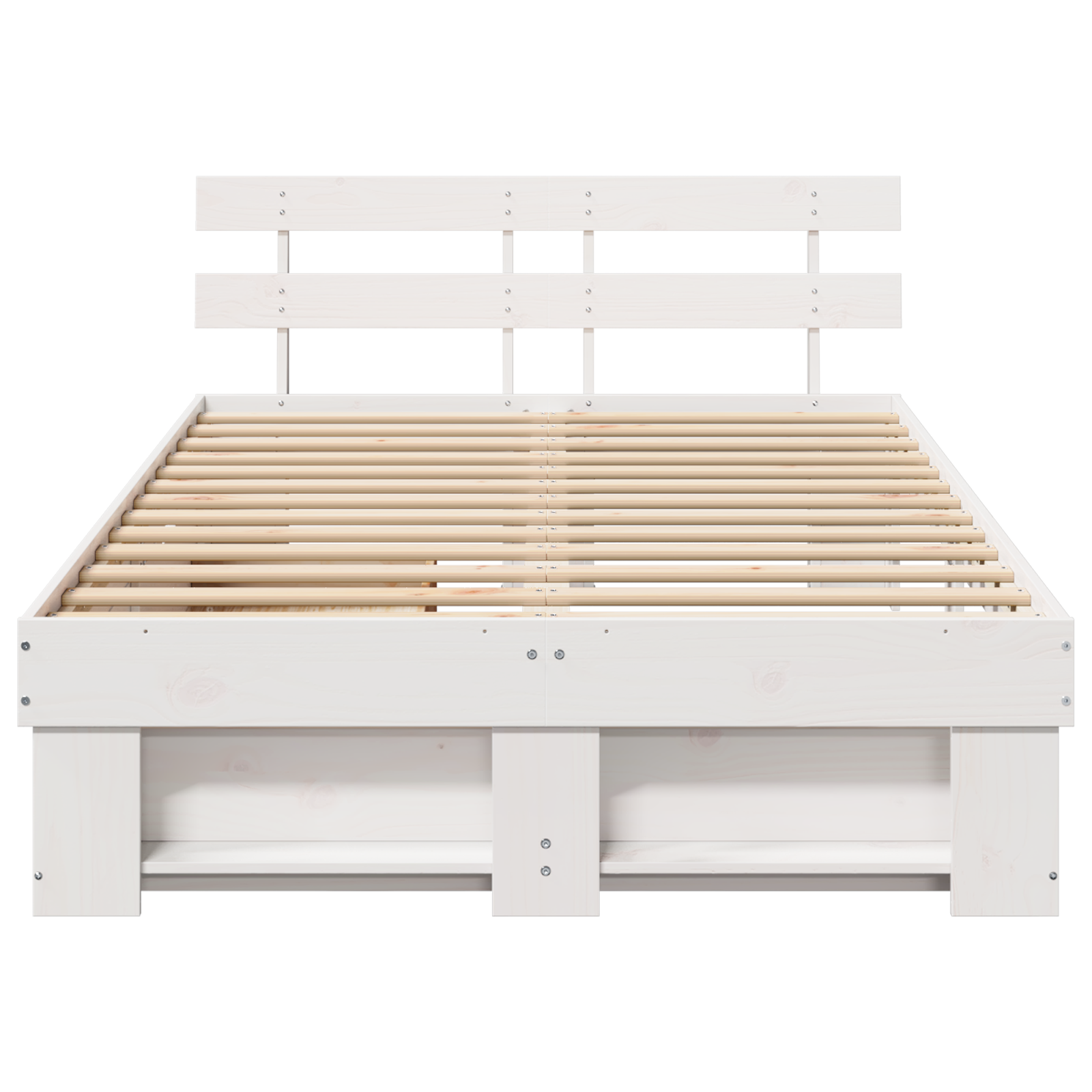 Bed Frame with Drawers White 135x190 cm Solid Pine Wood - Image 8