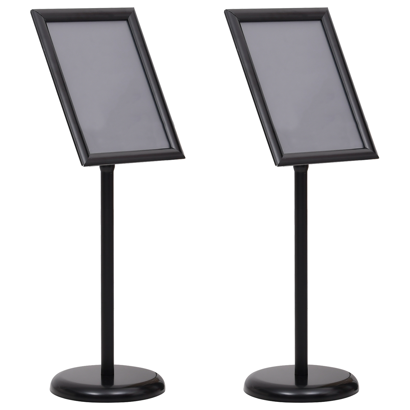 A3 Pedestal Poster Stands 2 pcs Black Aluminium Alloy