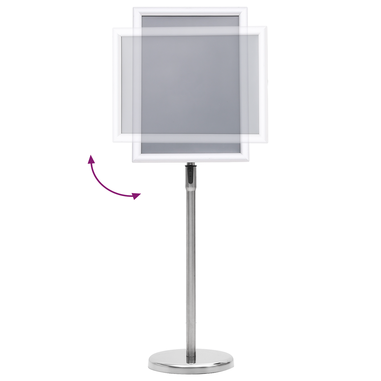 A3 Pedestal Poster Stands 2 pcs Silver Aluminium Alloy - Image 3