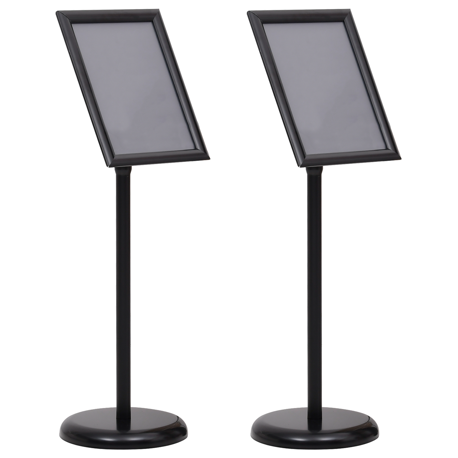 A4 Pedestal Poster Stands 2 pcs Black Aluminium Alloy