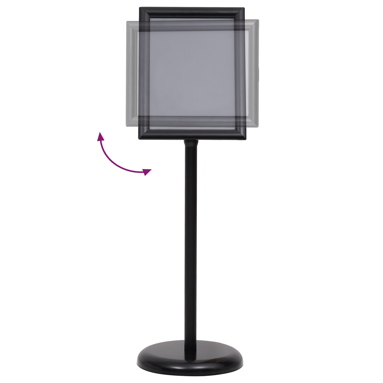 A4 Pedestal Poster Stands 2 pcs Black Aluminium Alloy - Image 3