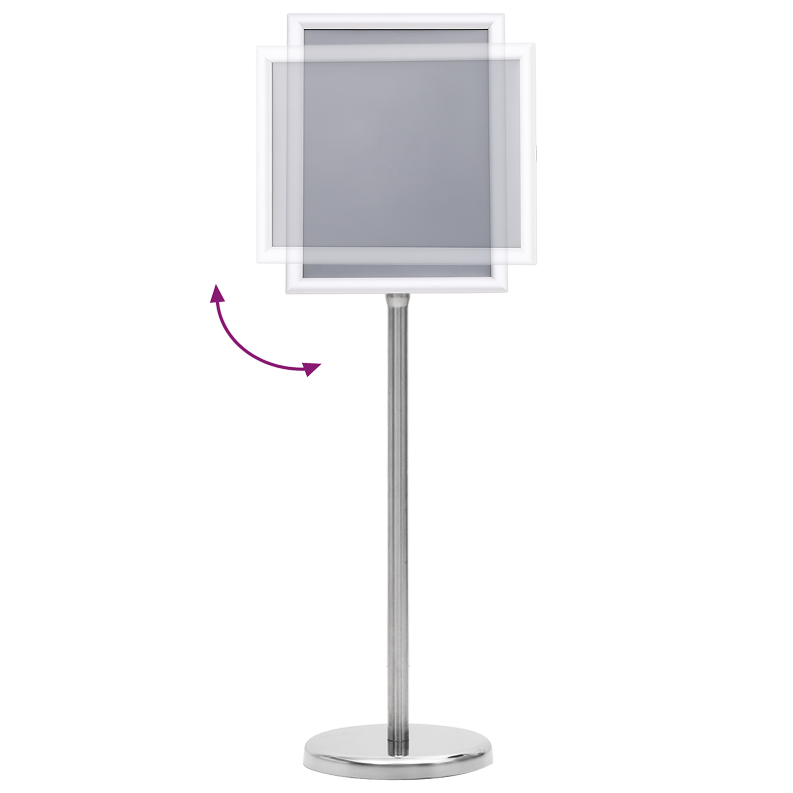 A4 Pedestal Poster Stands 2 pcs Silver Aluminium Alloy - Image 2