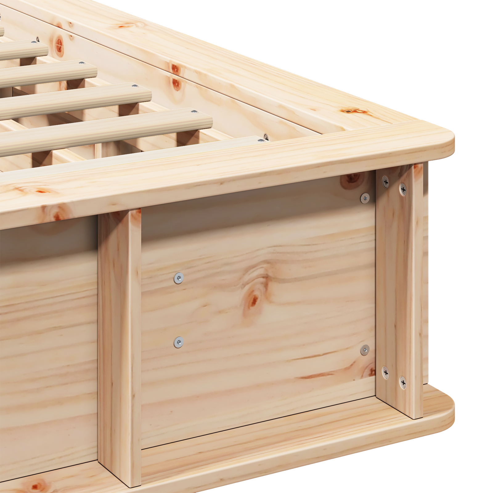 Bedframe Bruin 150 x 200 cm Massief grenenhout
