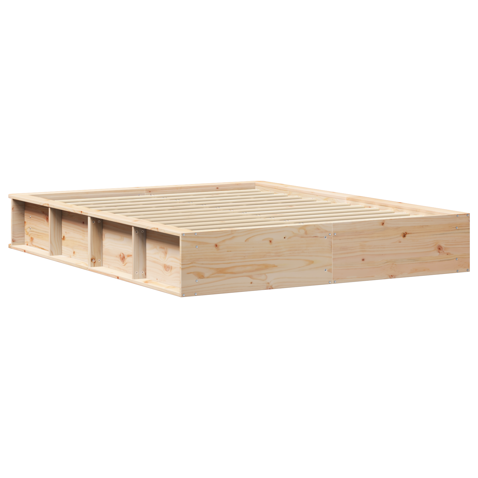Bedframe Bruin 150 x 200 cm Massief grenenhout