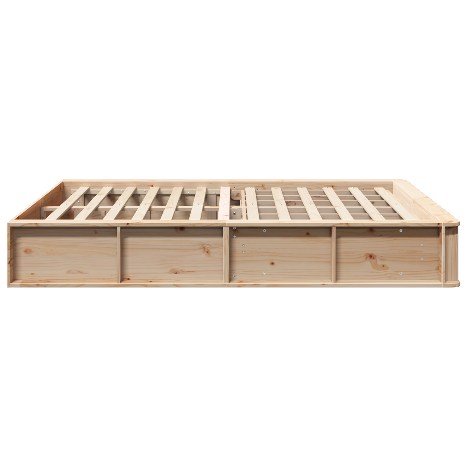 Bedframe Bruin 150 x 200 cm Massief grenenhout