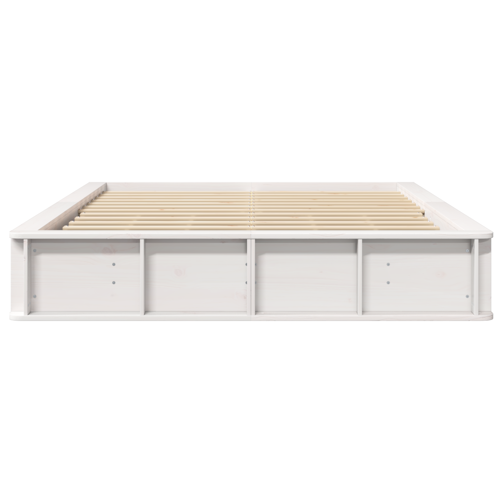Bedframe Wit 150 x 200 cm Massief grenenhout