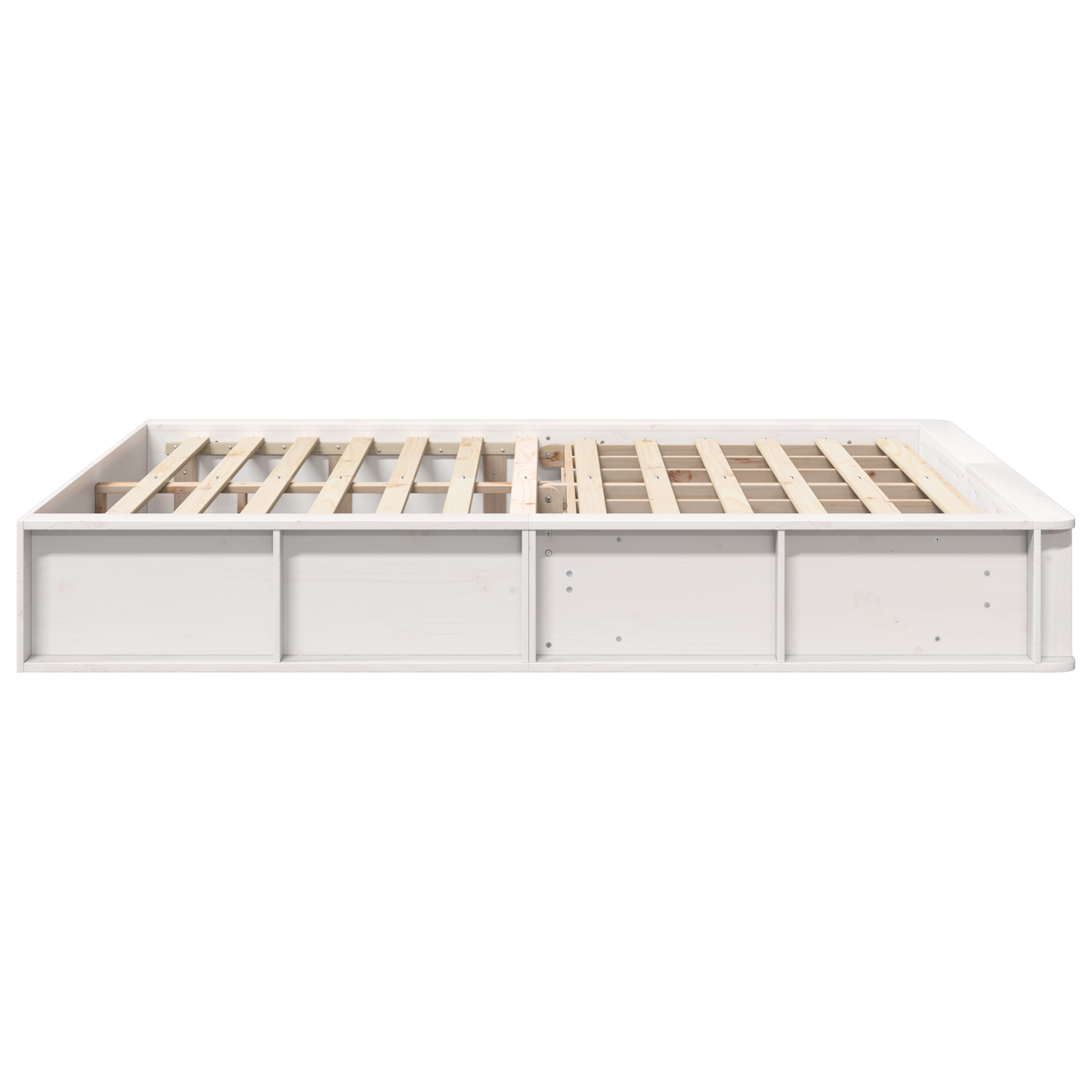 Bedframe Wit 150 x 200 cm Massief grenenhout