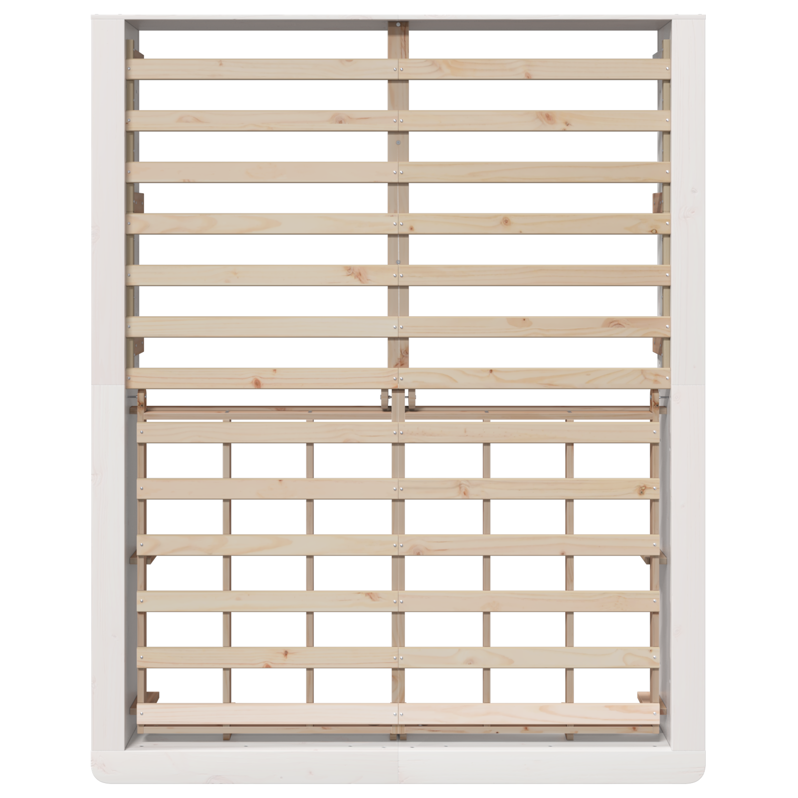 Bedframe Wit 150 x 200 cm Massief grenenhout