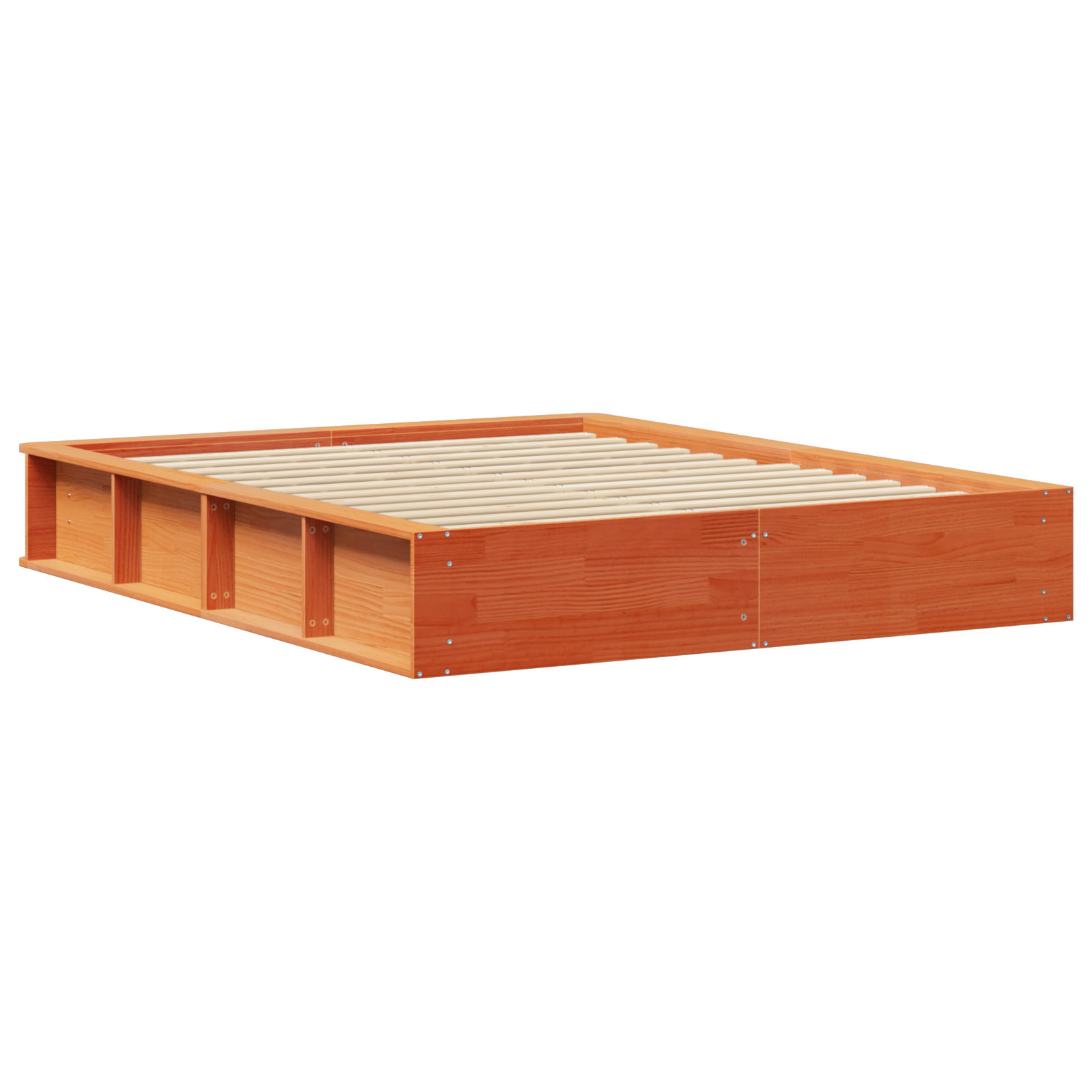 Bedframe Wasbruin 150 x 200 cm Massief grenenhout