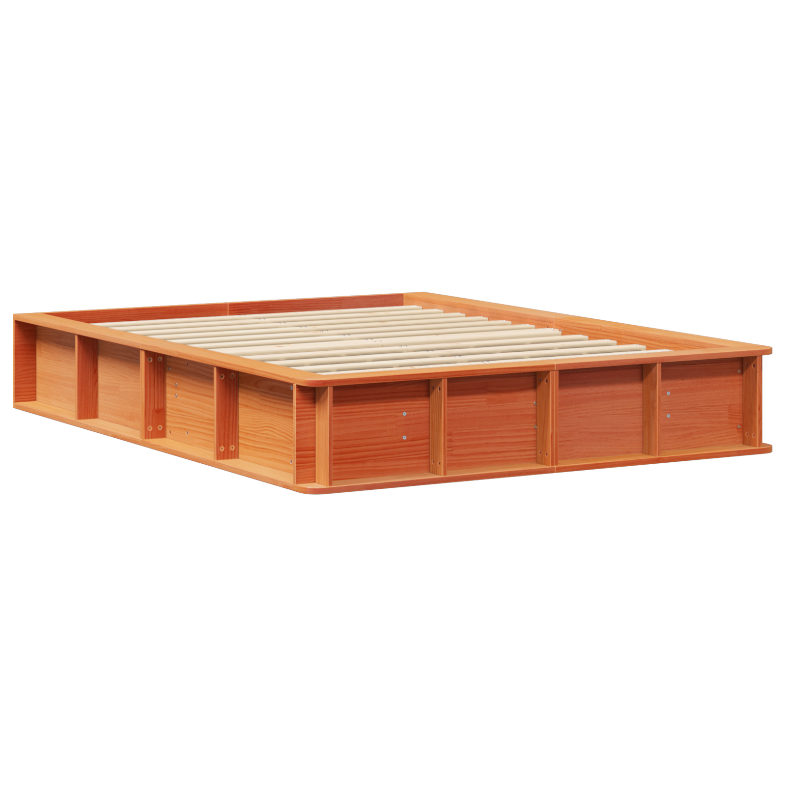 Bedframe Wasbruin 140 x 190 cm Massief grenenhout