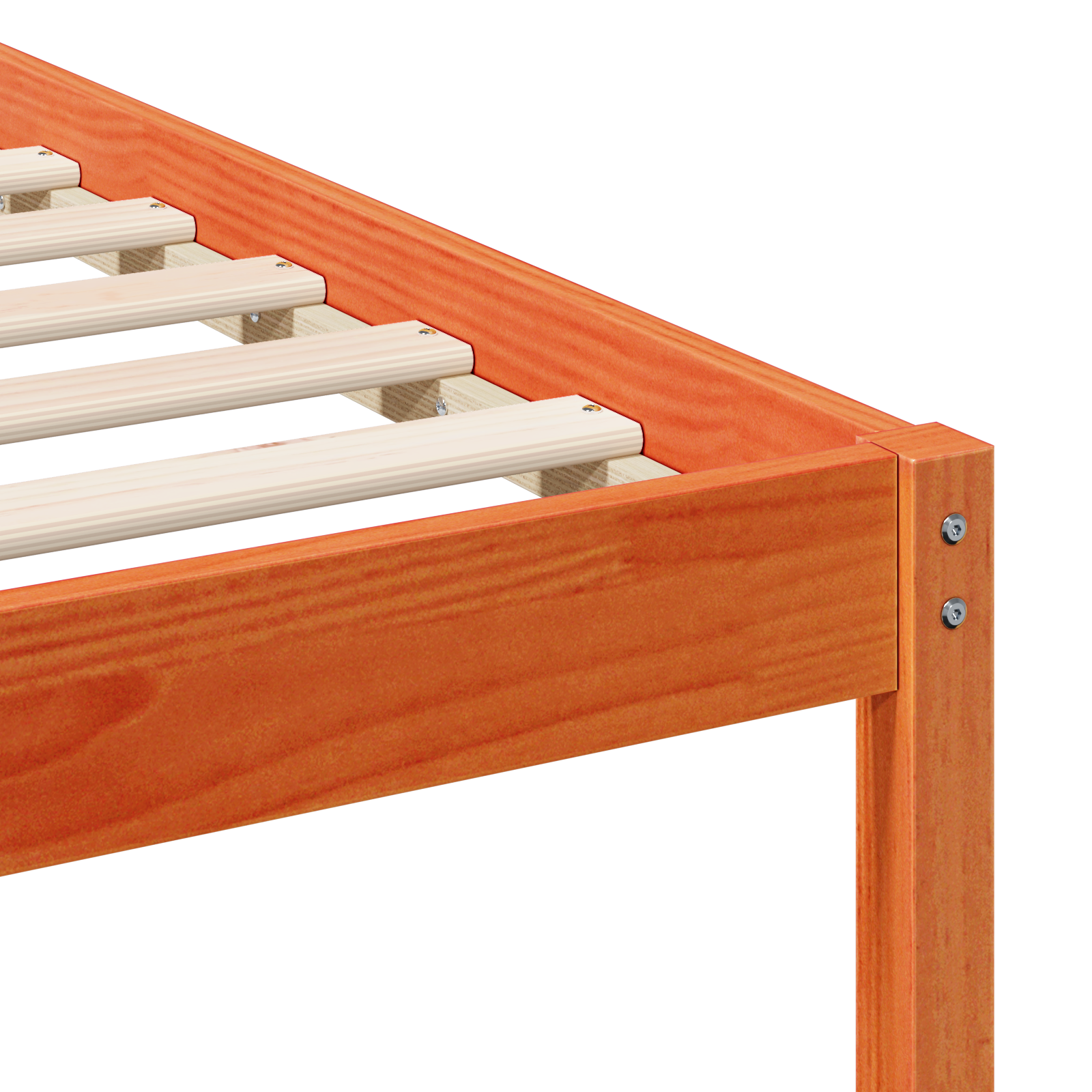Bedframe Wasbruin 200 x 200 cm Massief grenenhout
