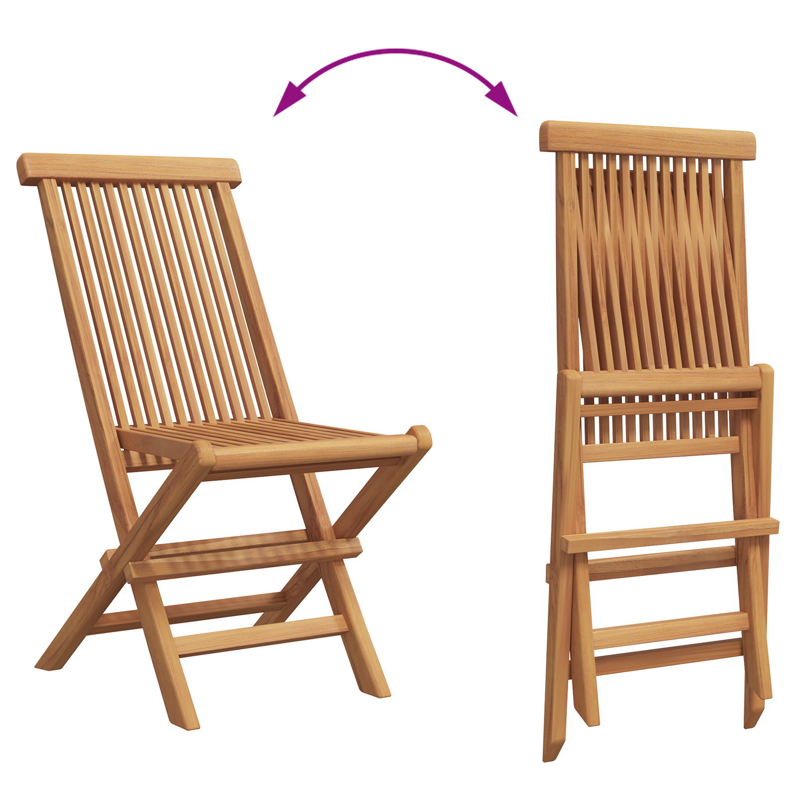 3 Piece Folding Garden Bistro Set Solid Wood Acacia - Image 10